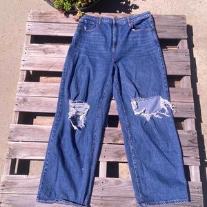wild fable highest rise baggy fit ripped jeans